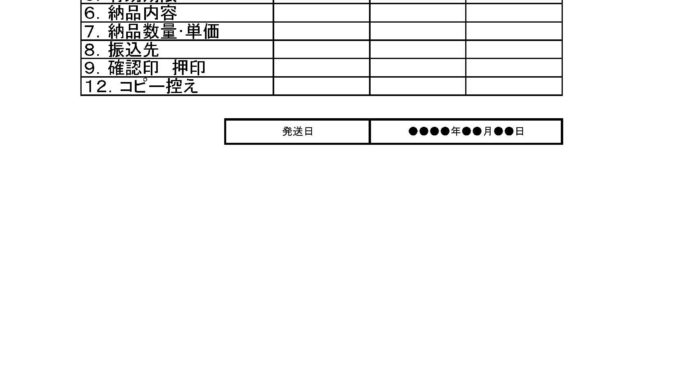 納品書発送前チェックリスト