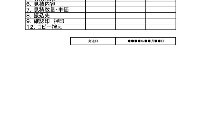 見積書発送前チェックリスト