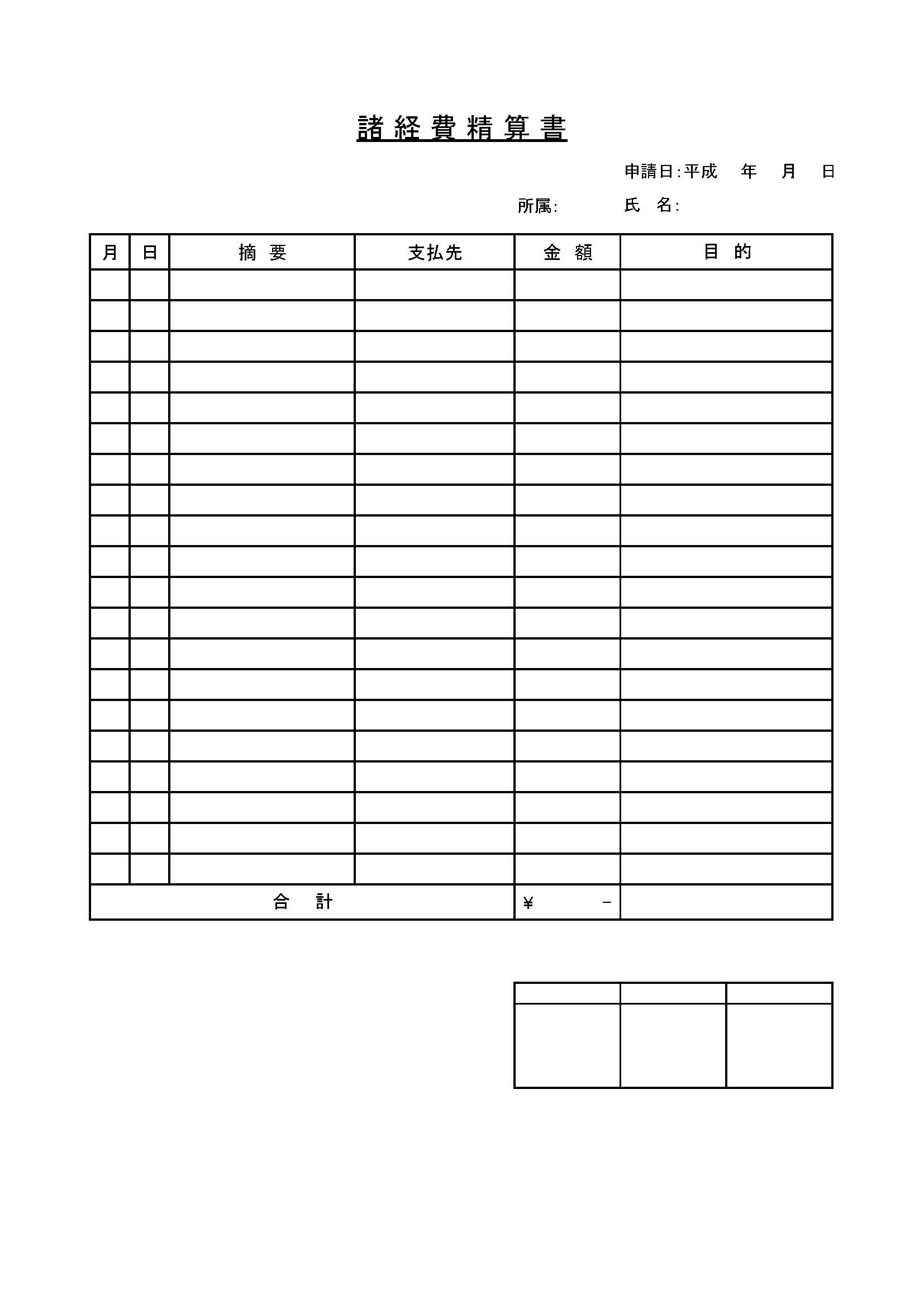 社内精算書 ひな形 | 経費精算書 無料テンプレートエクセル – NDJI