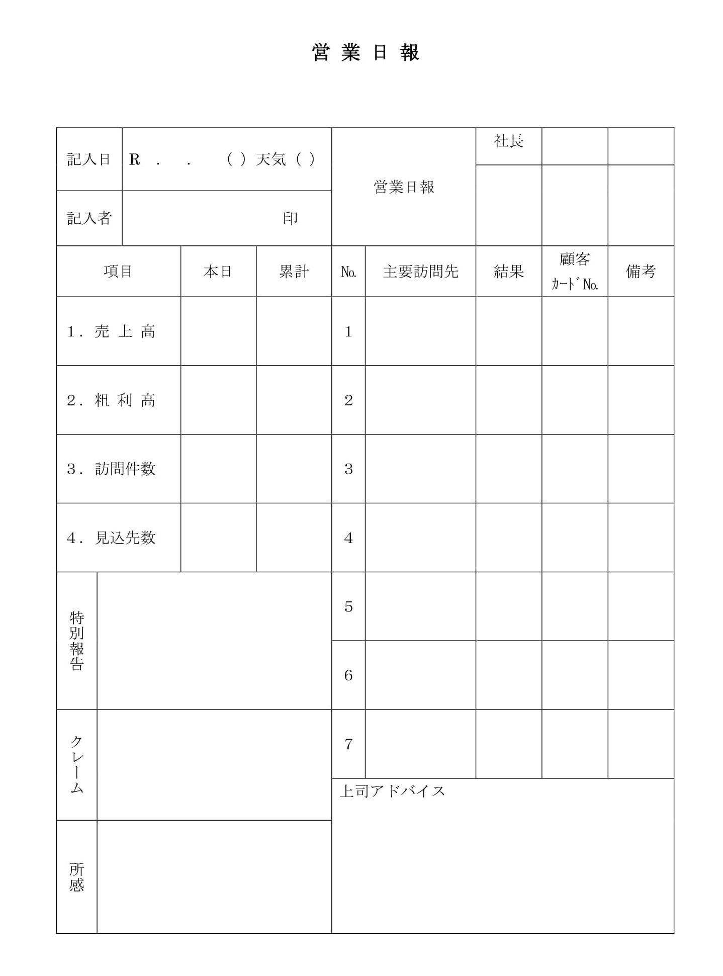 営業日報16