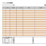 会員登録不要で無料でダウンロードできるクレーム対応確認表のテンプレート書式（Excel・エクセル）