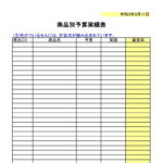 会員登録不要で無料でダウンロードできる商品別予算実績表のテンプレート書式（Excel・エクセル）