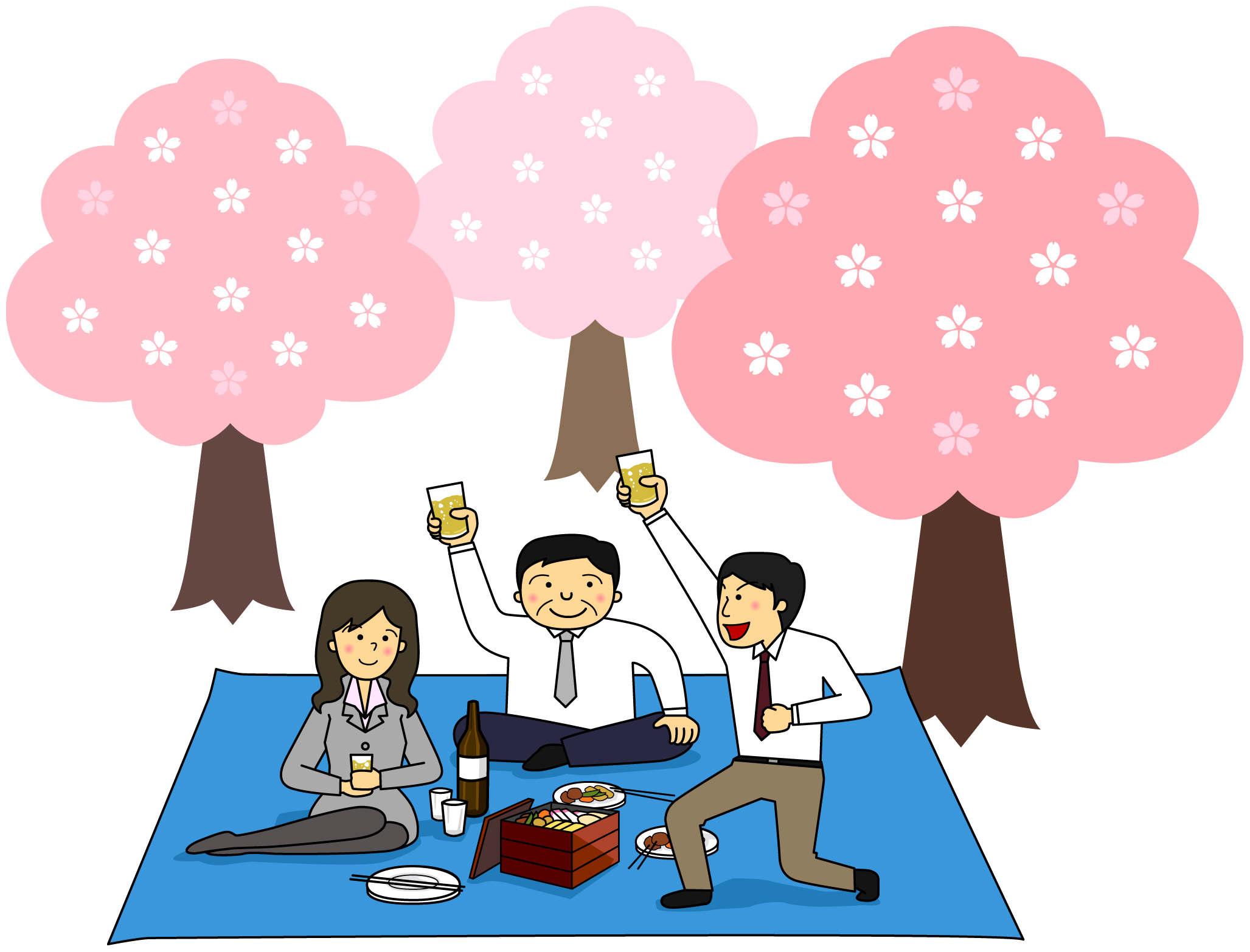 お花見のイラスト Jpg Gif テンプレート フリーbiz