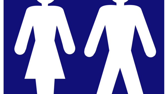 トイレマークのイラスト02 シンプル 背景付き Jpg テンプレート フリーbiz