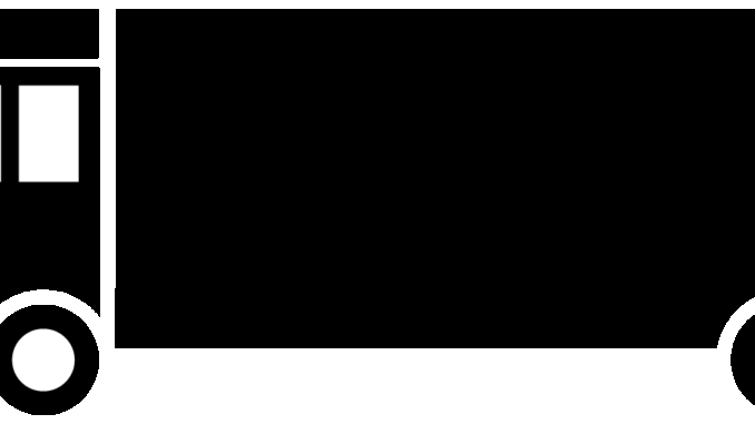 大型トラックのイラスト06 ブラックの大型トラック ビコロール配色 Gif テンプレート フリーbiz