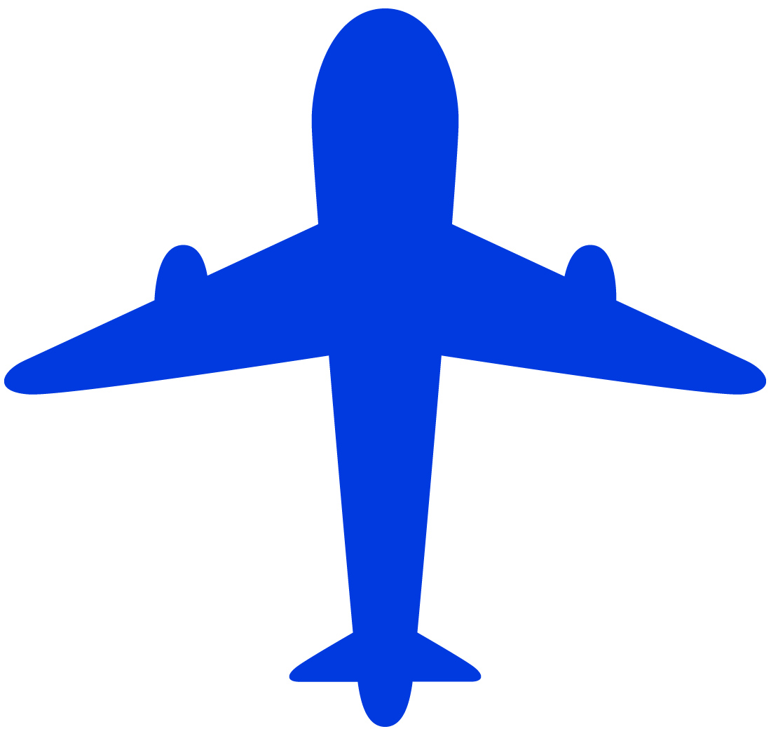 飛行機のシルエットのイラスト02 ブルーの飛行機 Jpg テンプレート フリーbiz