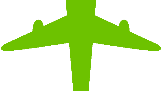 飛行機のシルエットのイラスト04 ライトグリーンの飛行機 Gif テンプレート フリーbiz
