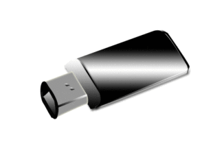 USBメモリのイラスト01（黒）［GIF］