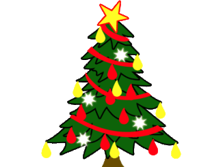 クリスマスツリーのイラスト01（シンプル）[GIF]