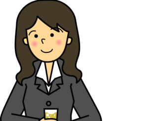 グラスを持つ女性のイラスト01（右側に足を投げ出すグレーのスーツの女性）［JPG］