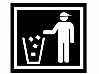 ゴミ捨てのシンボルのイラスト01（シンプル）［GIF］
