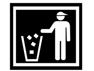 ゴミ捨てのシンボルのイラスト01（シンプル）［JPG］