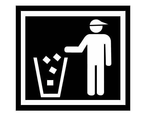 ゴミ捨てのシンボルのイラスト01（シンプル）［JPG］