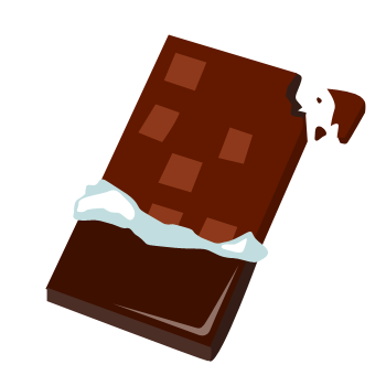 チョコレートのイラスト01（板チョコ）[PNG]