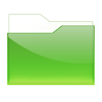 ファイルのイラスト02（緑・アクア）PNG