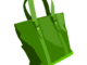 ファッションバッグのイラスト01（緑）［GIF］