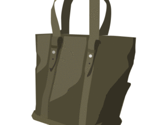 ファッションバッグのイラスト02（茶色）［GIF］