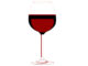 ワイングラスのイラスト01（赤ワイン入ってるワイングラス）[JPG]