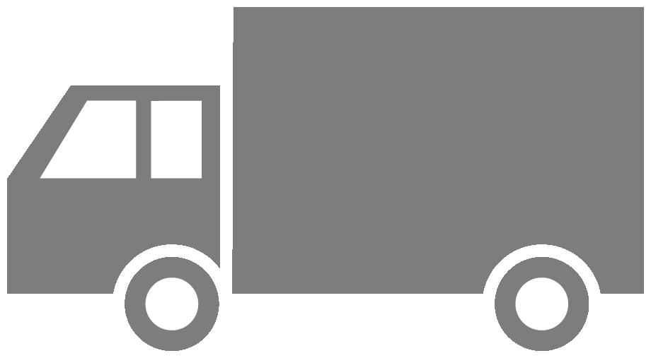 中型トラックのイラスト05（グレーの中型トラック・ビコロール配色）GIF