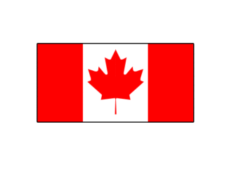 国旗のイラスト08（カナダ）［GIF］