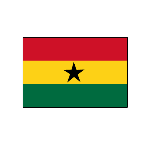 国旗のイラスト10（ガーナ共和国）GIF