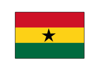 国旗のイラスト10（ガーナ共和国）［JPG］