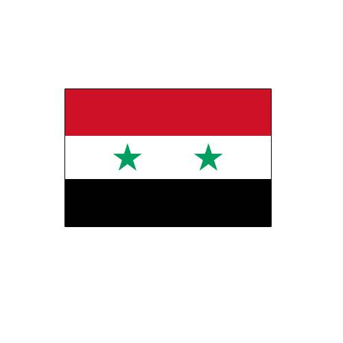 国旗のイラスト13（シリア）GIF