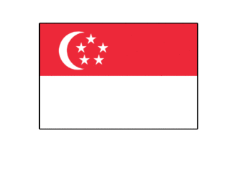 国旗のイラスト14（シンガポール）［GIF］