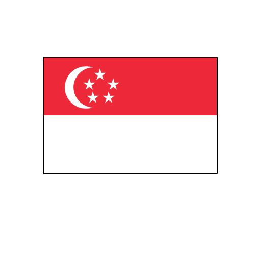国旗のイラスト14（シンガポール）GIF