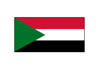 国旗のイラスト15（スーダン）［GIF］