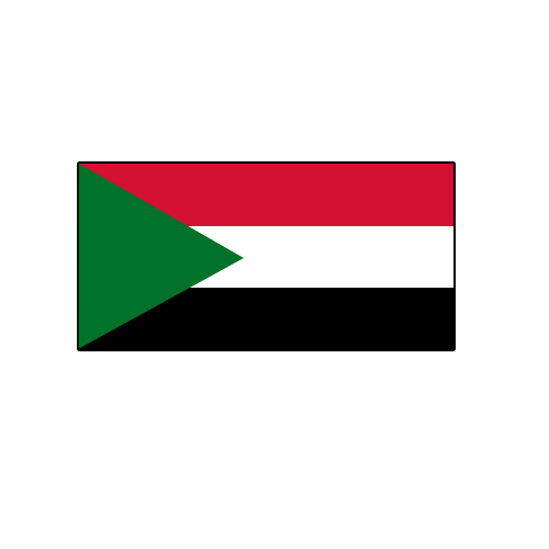 国旗のイラスト15（スーダン）GIF