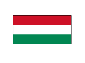 国旗のイラスト19（ハンガリー）［GIF］