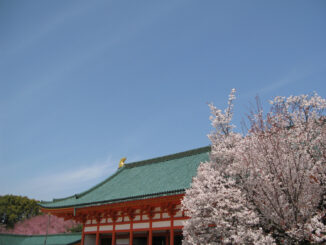 日本の風景02（和風の建物と桜）［JPG]