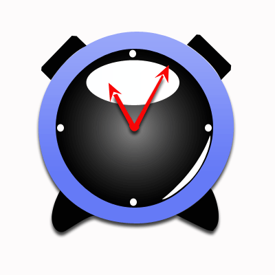 時計のイラスト01（置き型時計）［GIF］
