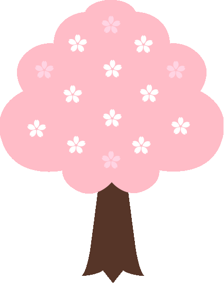 桜のイラスト03（1本の桜の木・縁なし）GIF