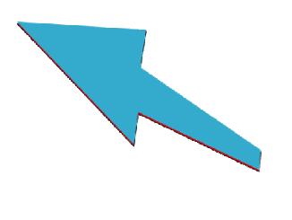 矢印のイラスト04（斜め左上向き・水色）[GIF]