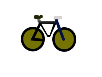自転車のイラスト01（平面）［JPG］
