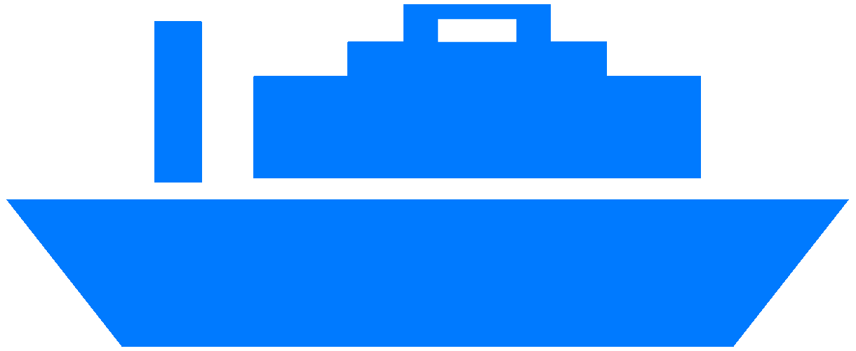 船のイラスト01（ライトブルーの船・ビコロール配色）GIF