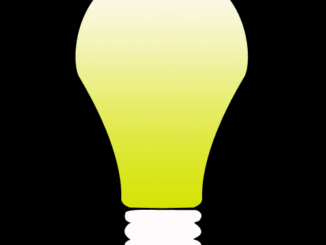 電球のイラスト（黒背景の電球）［GIF］