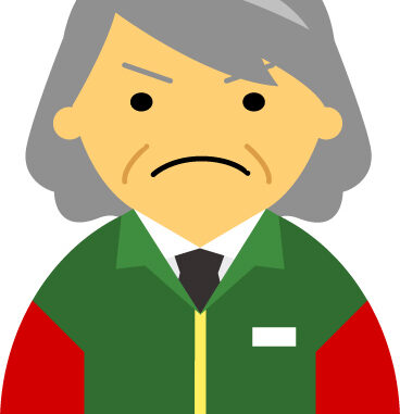 怒り顔 コンビニ店員女性60代 70代のアイコン07 緑 袖赤 Jpg テンプレート フリーbiz