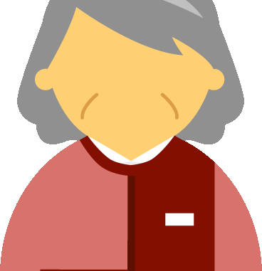 顔無 コンビニ店員女性60代 70代のアイコン02 エンジ濃淡2色 Gif テンプレート フリーbiz