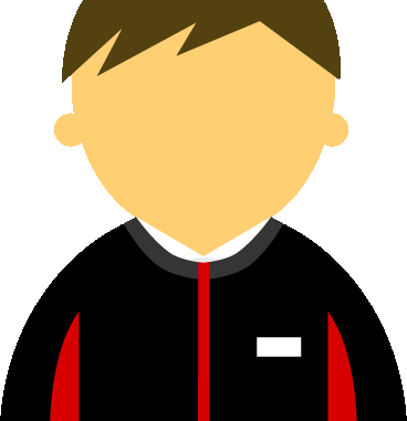 顔無 コンビニ店員男性代 30代のアイコン08 黒地に赤 茶髪 Gif テンプレート フリーbiz