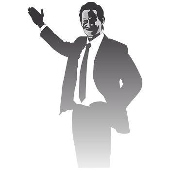 人物のイラスト14 手を添える男性シルエット グレー Png テンプレート フリーbiz