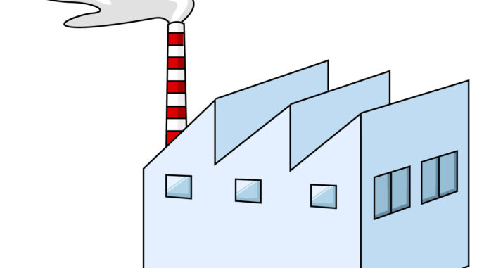 工場のイラスト05 煙が出てるブルーの工場 左向き Jpg テンプレート フリーbiz 工場のイラスト05 煙が出てるブルーの工場 左向き Jpg テンプレート フリーbiz