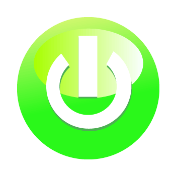 【スタート】操作ボタンのイラスト（円形・緑）GIF