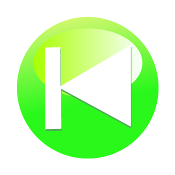 【前戻し】操作ボタンのイラスト（円形・緑）GIF