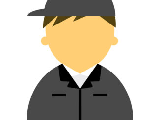 会員登録不要で無料でダウンロードできる【顔無】作業服の男性20代～30代のアイコン07（黒・茶髪）[JPG]