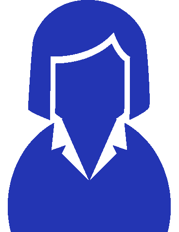 スーツの女性（ベタ一色）アイコン03（紺）GIF