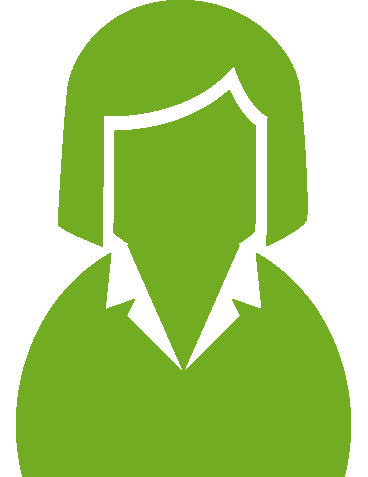 スーツの女性（ベタ一色）アイコン06（緑）GIF