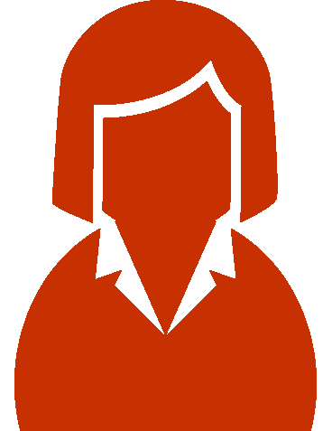 スーツの女性（ベタ一色）アイコン09（赤）GIF
